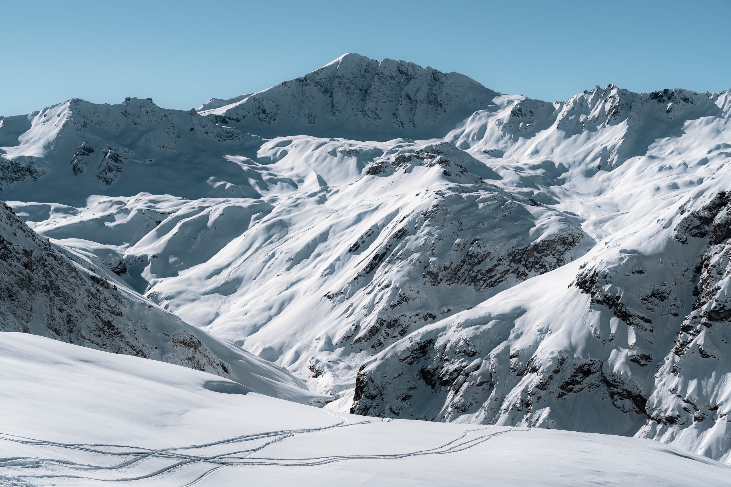 Paysage enneigé à Val d'Isère