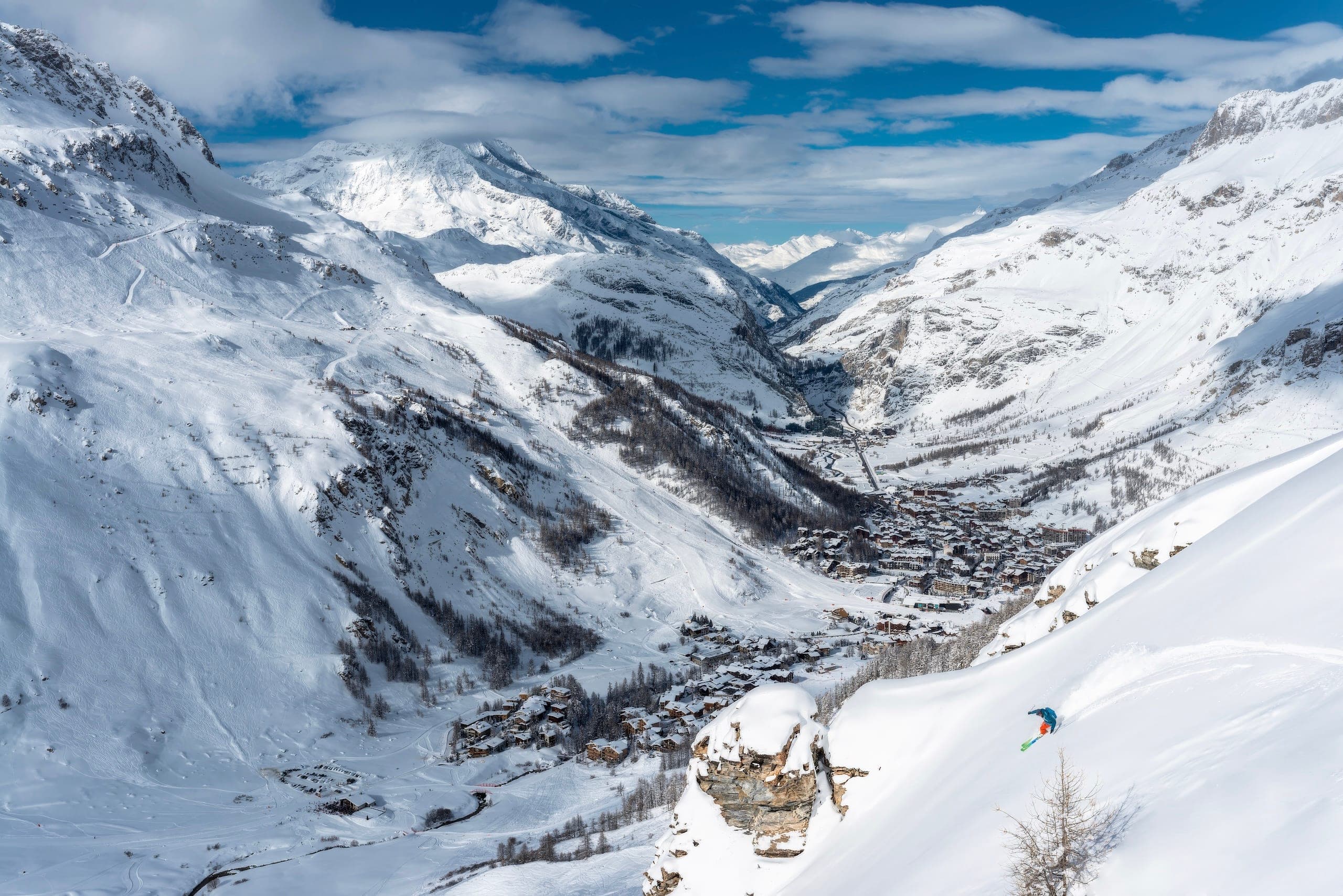 Paysage enneigé à Val d'Isère