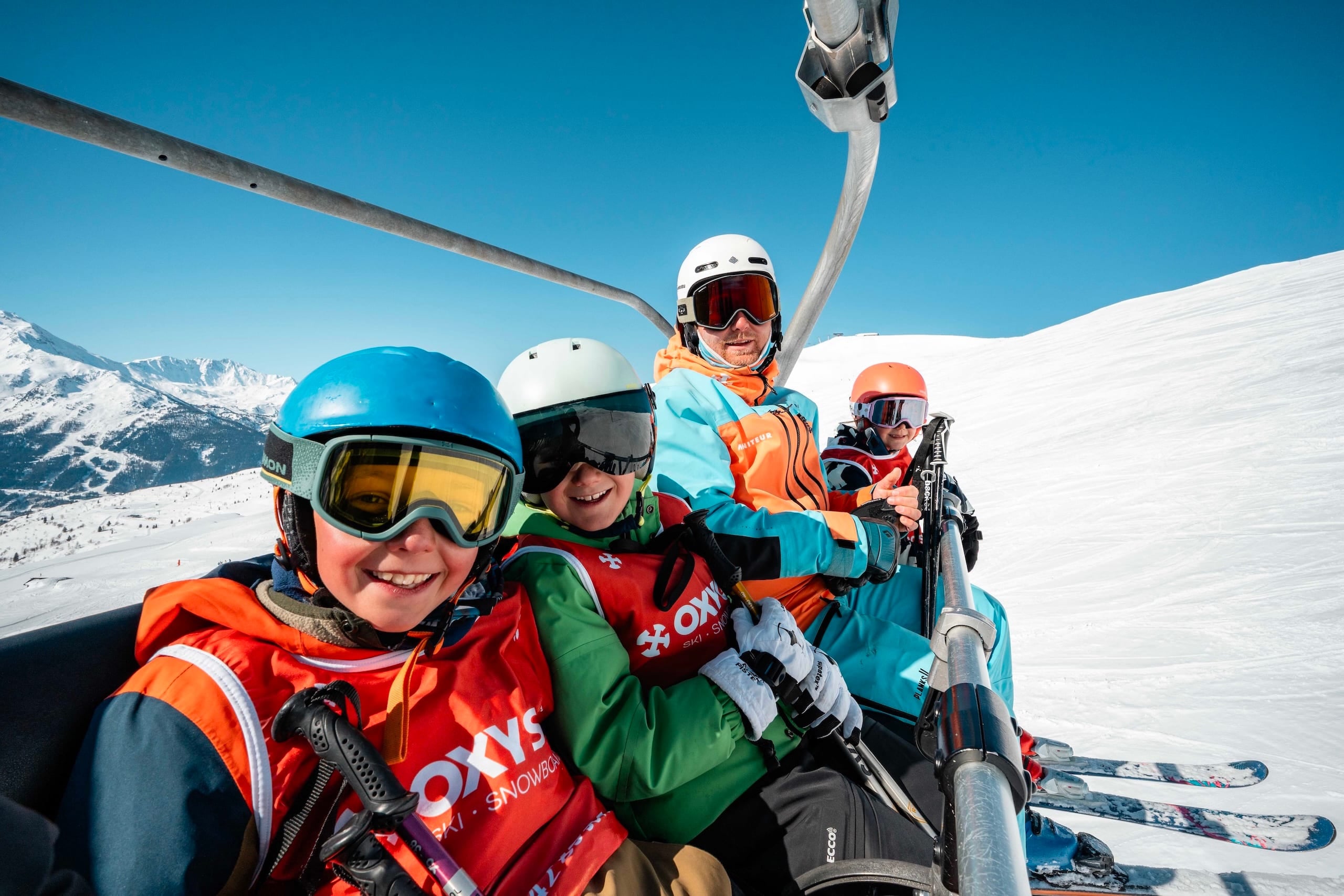 Cours de ski enfants à La Rosière