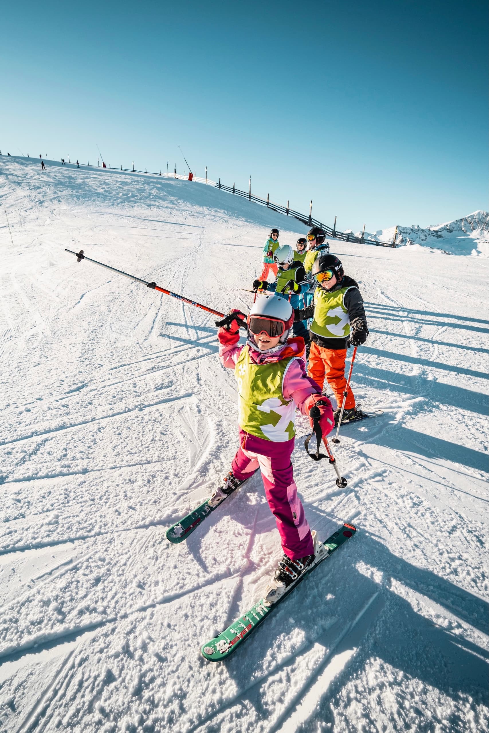 Cours de ski enfants à La Rosière