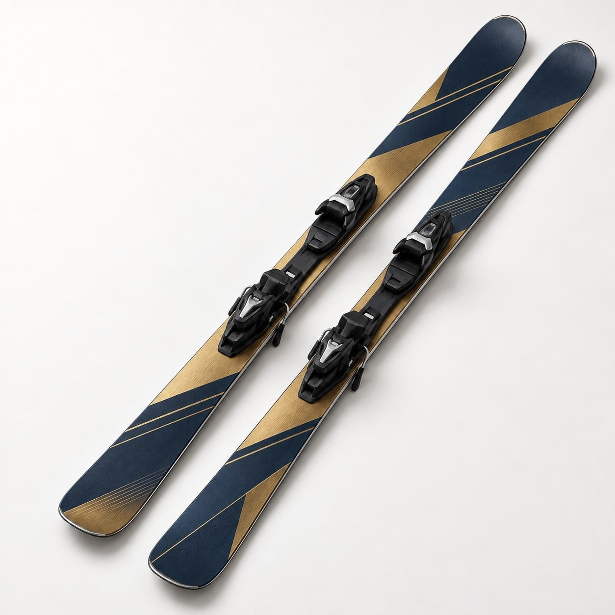 Rental ski illustration — Gold