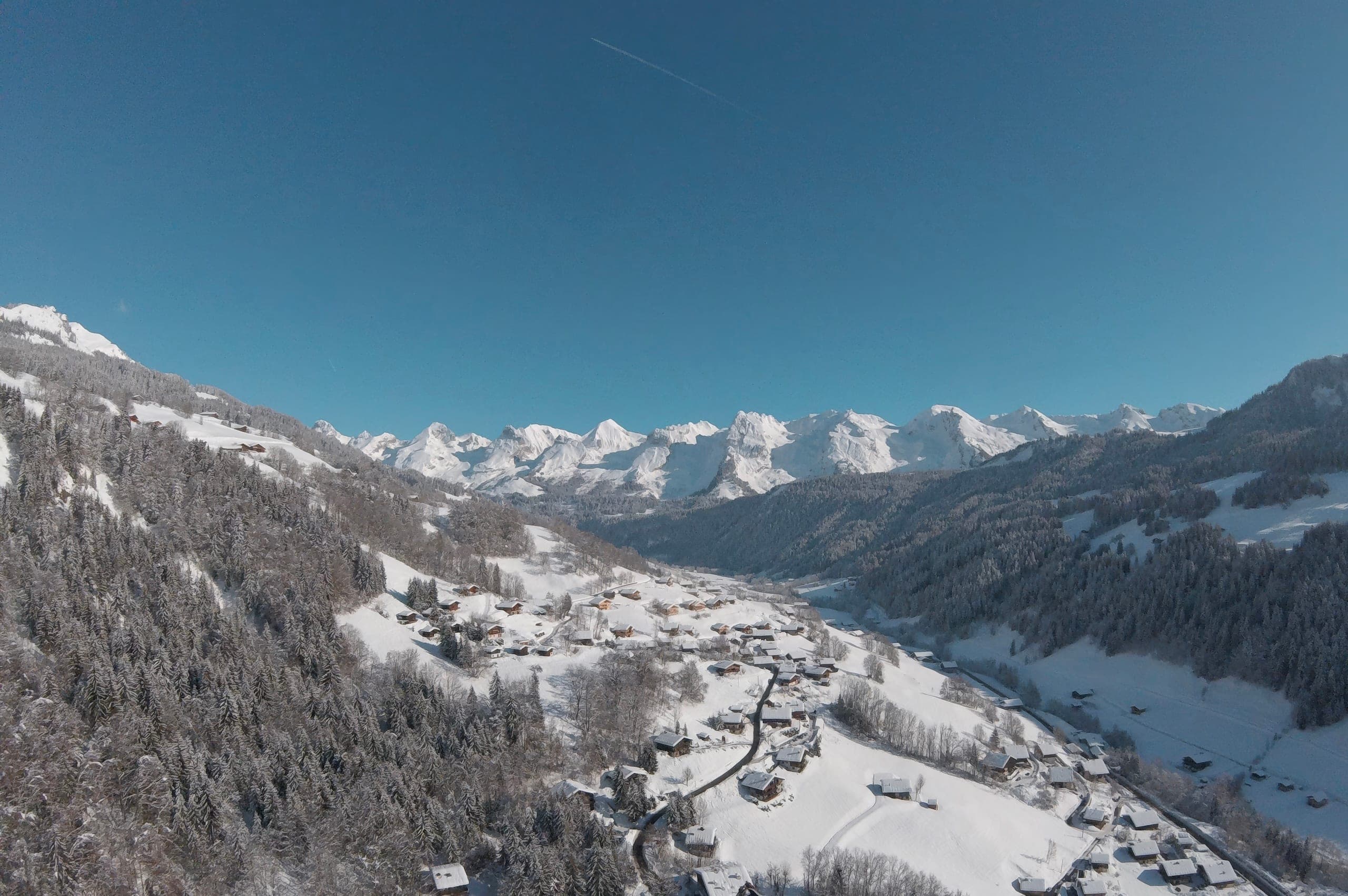 Paysage enneigé au Grand-Bornand
