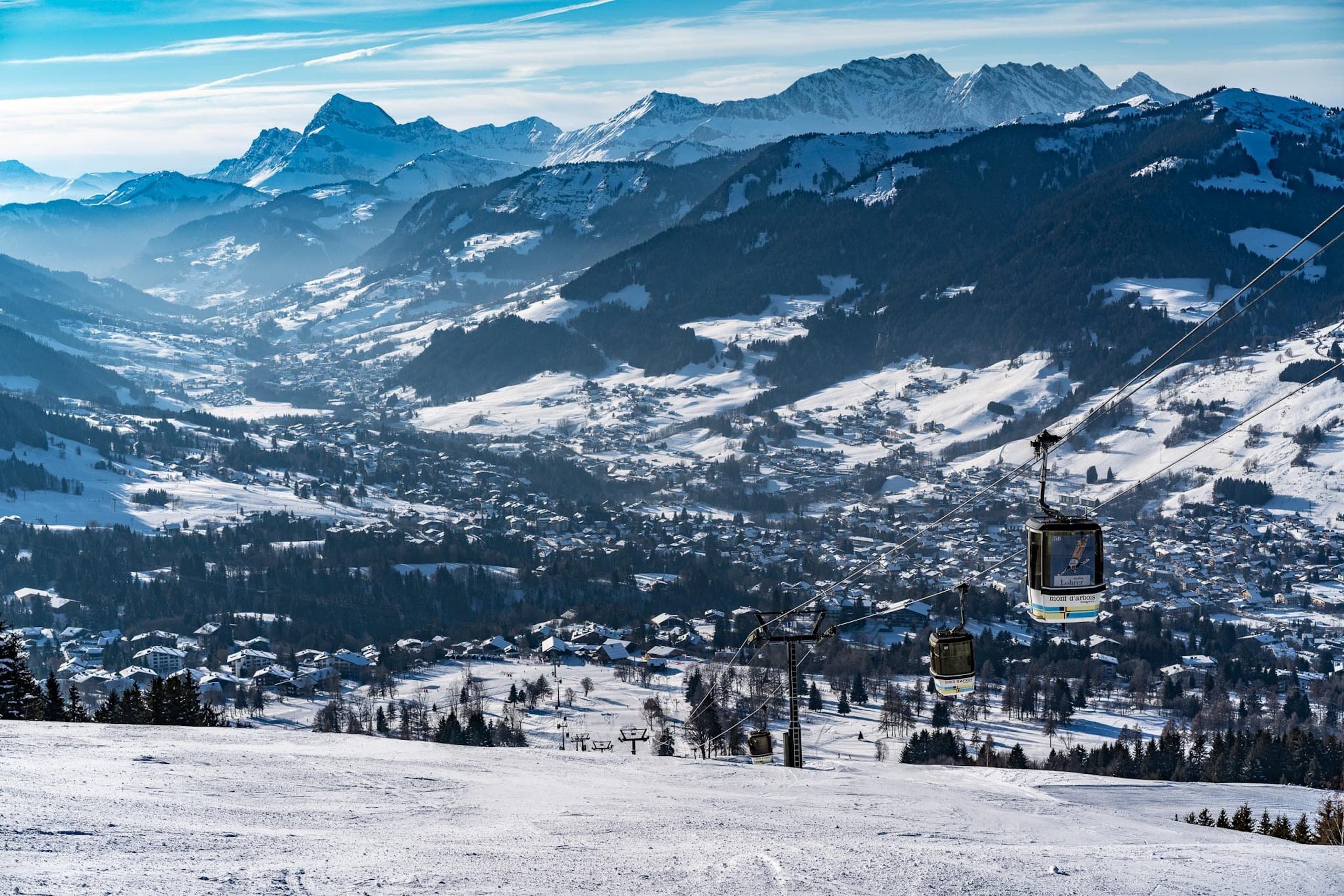 Paysage enneigé à Megève